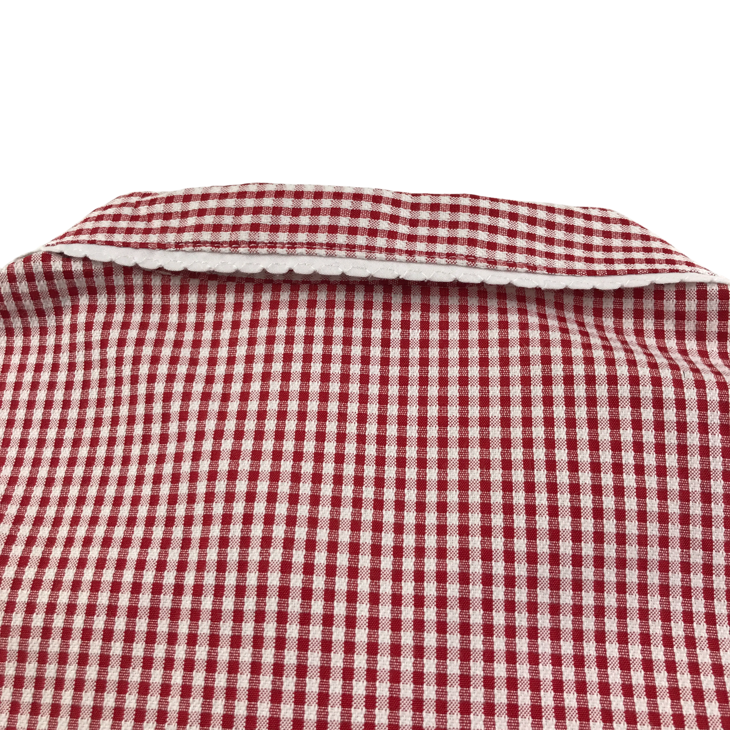 Red gingham with belt school summer dress