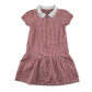 Red gingham with zipper school summer dress