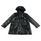 Zara Raincoat 8-9 years black shinny button up closure