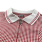 Red gingham with zipper school summer dress
