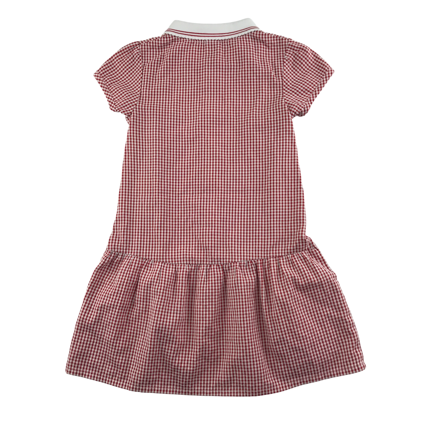 Red gingham with zipper school summer dress