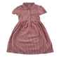 Red gingham with buttons school summer dress