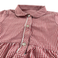 Red gingham with buttons school summer dress