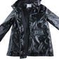 Zara Raincoat 8-9 years black shinny button up closure