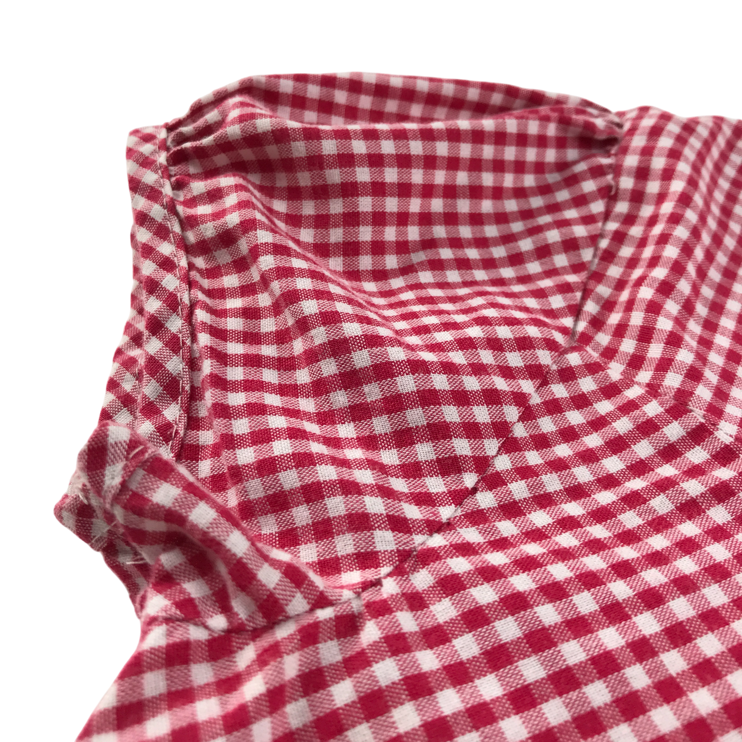 Red gingham drop waist school summer dress