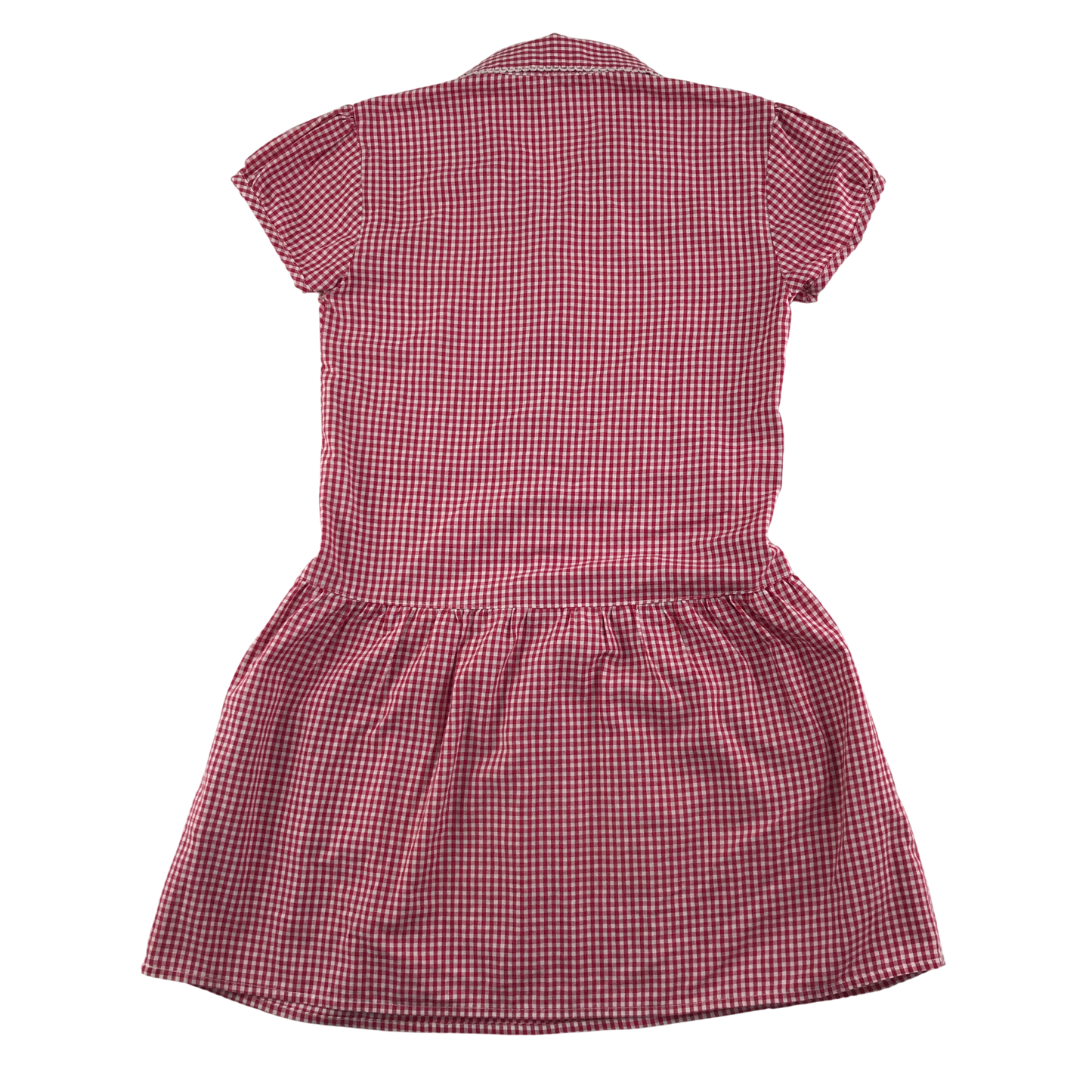 Red gingham drop waist school summer dress
