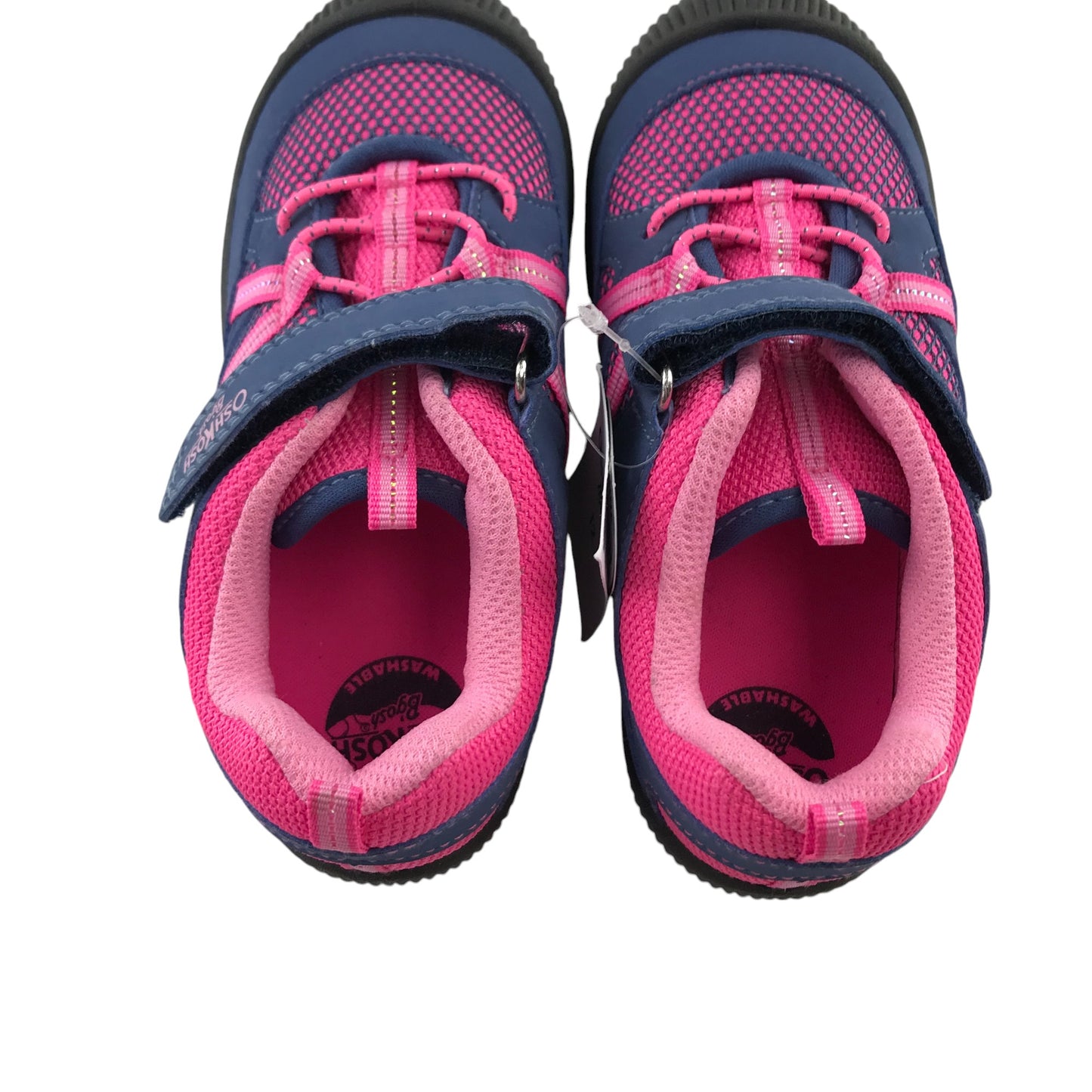 OshKosh walking trainers shoe size 12 junior navy and pink low tops