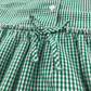 Green gingham drop waist school summer dress