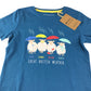 Mountain Warehouse t-shirt 5-6 years blue sheep graphic design cotton
