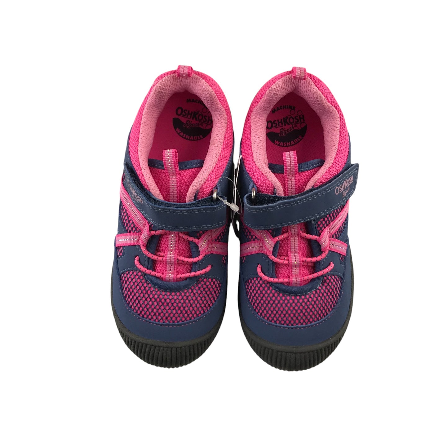 OshKosh walking trainers shoe size 12 junior navy and pink low tops