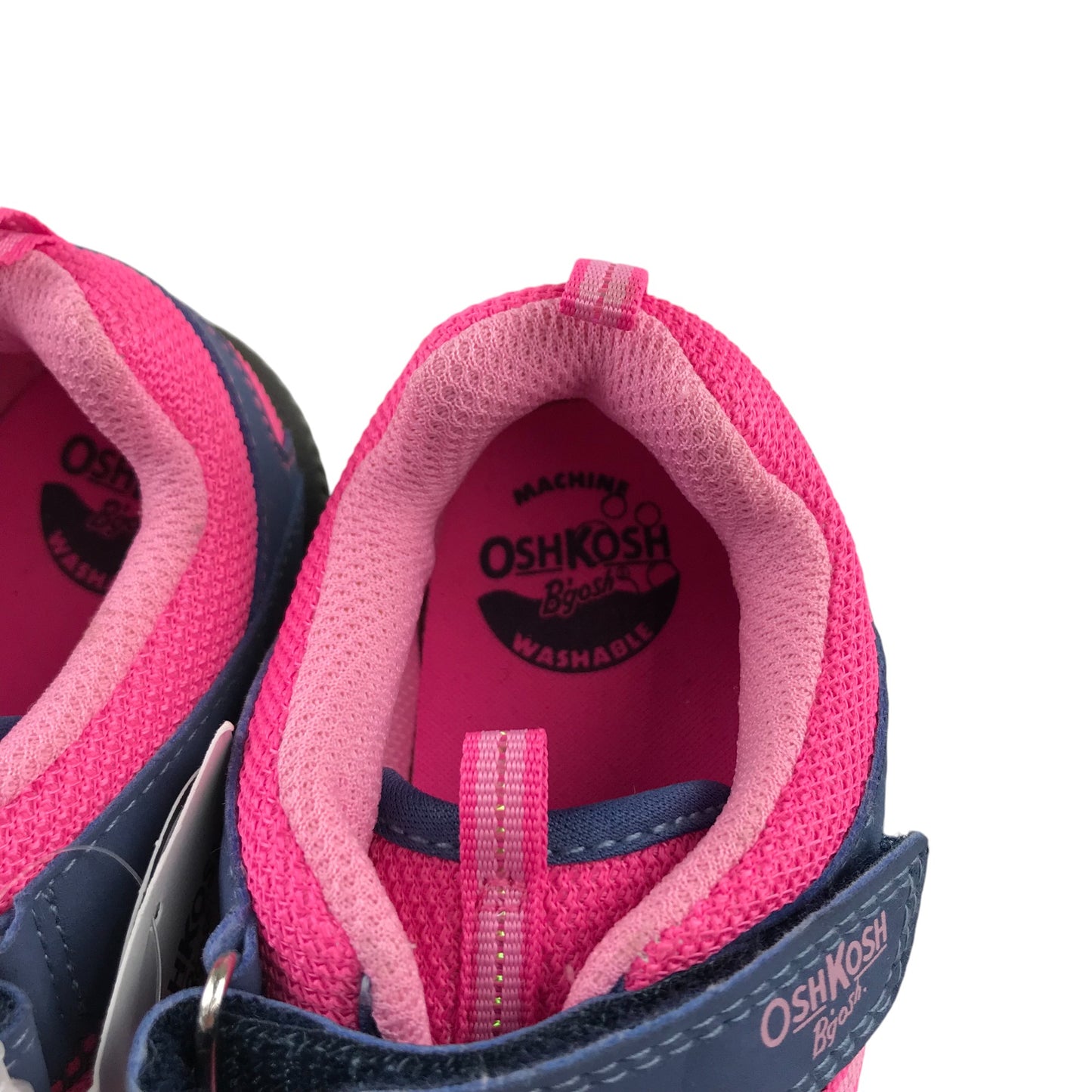 OshKosh walking trainers shoe size 12 junior navy and pink low tops