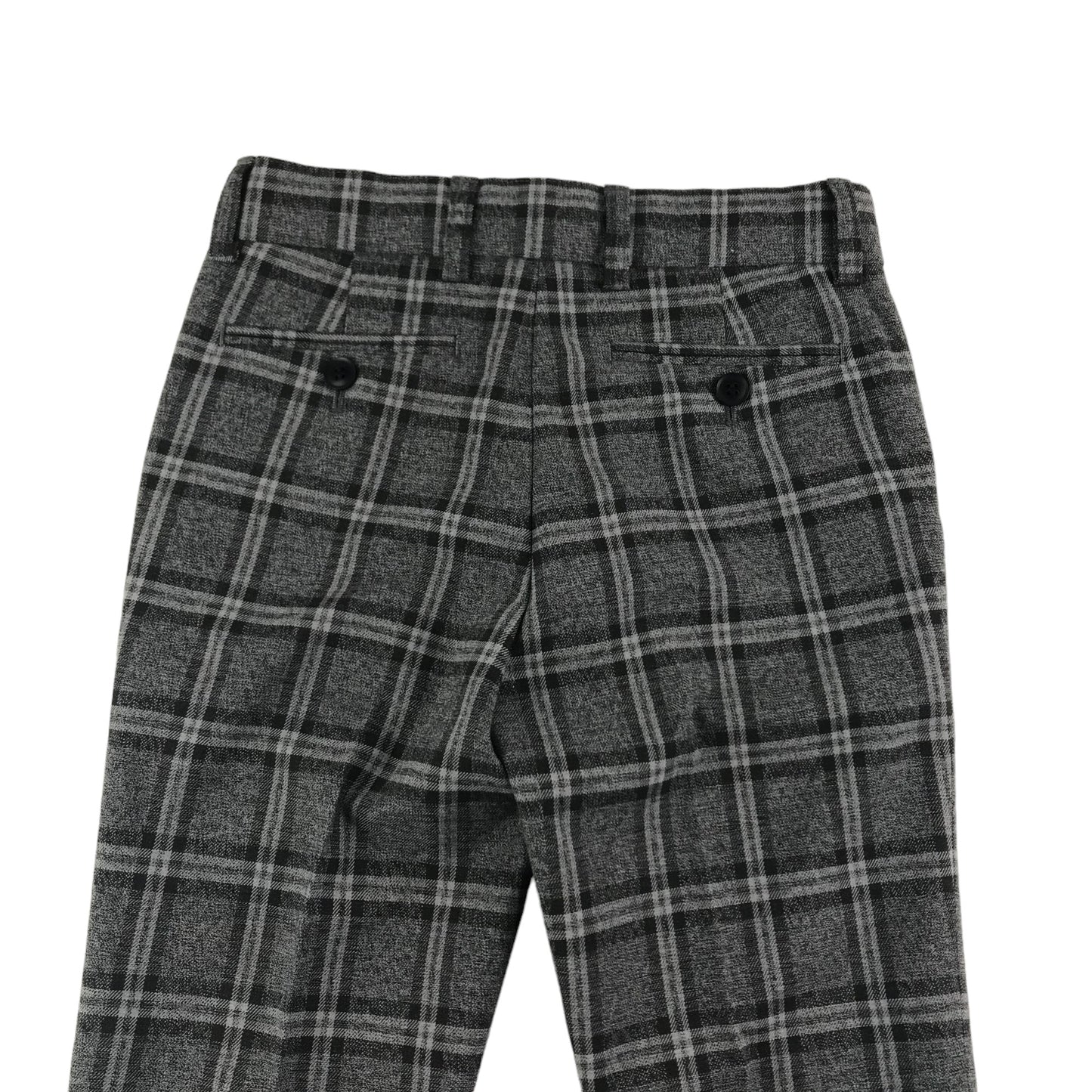 Next Trousers Age 8 Grey Check Pattern Tailored