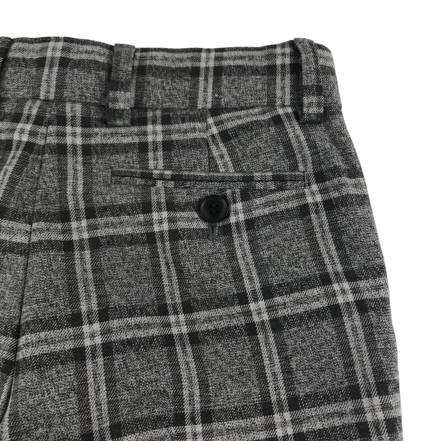 Next Trousers Age 8 Grey Check Pattern Tailored