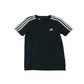 Adidas t-shirt 7-8 years black with white 3 strips on shoulders