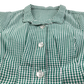 Green gingham with belt school summer dress