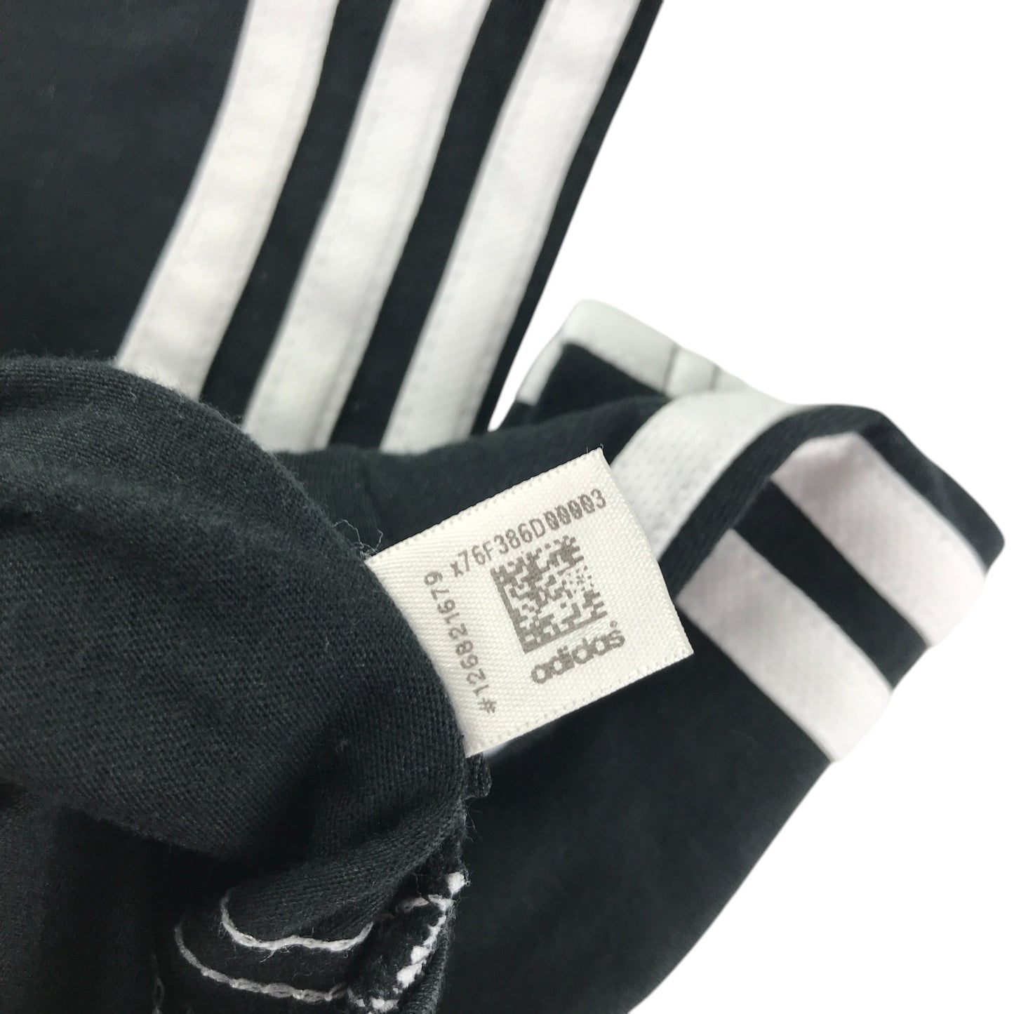 Adidas t-shirt 7-8 years black with white 3 strips on shoulders