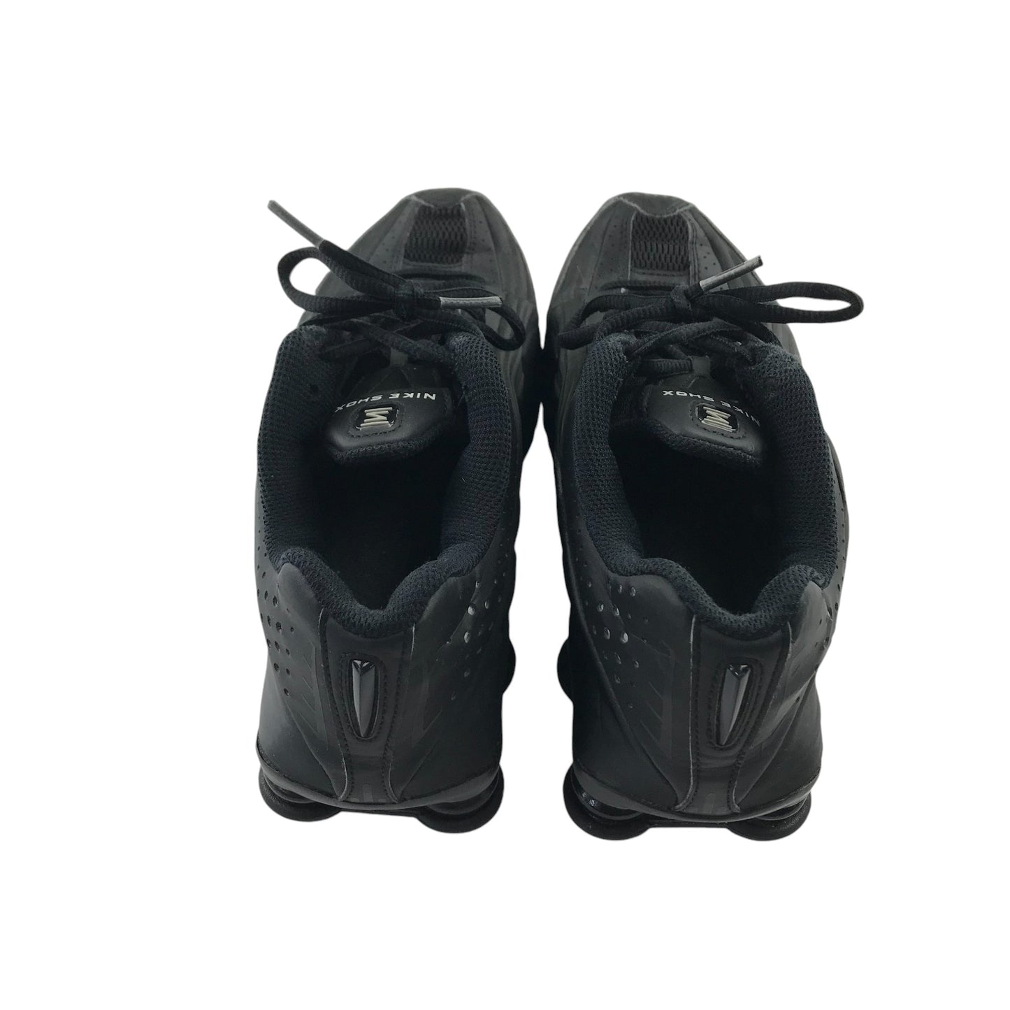 Nike Shox trainers shoe size UK 5 black cushioned soles lace up sneakers