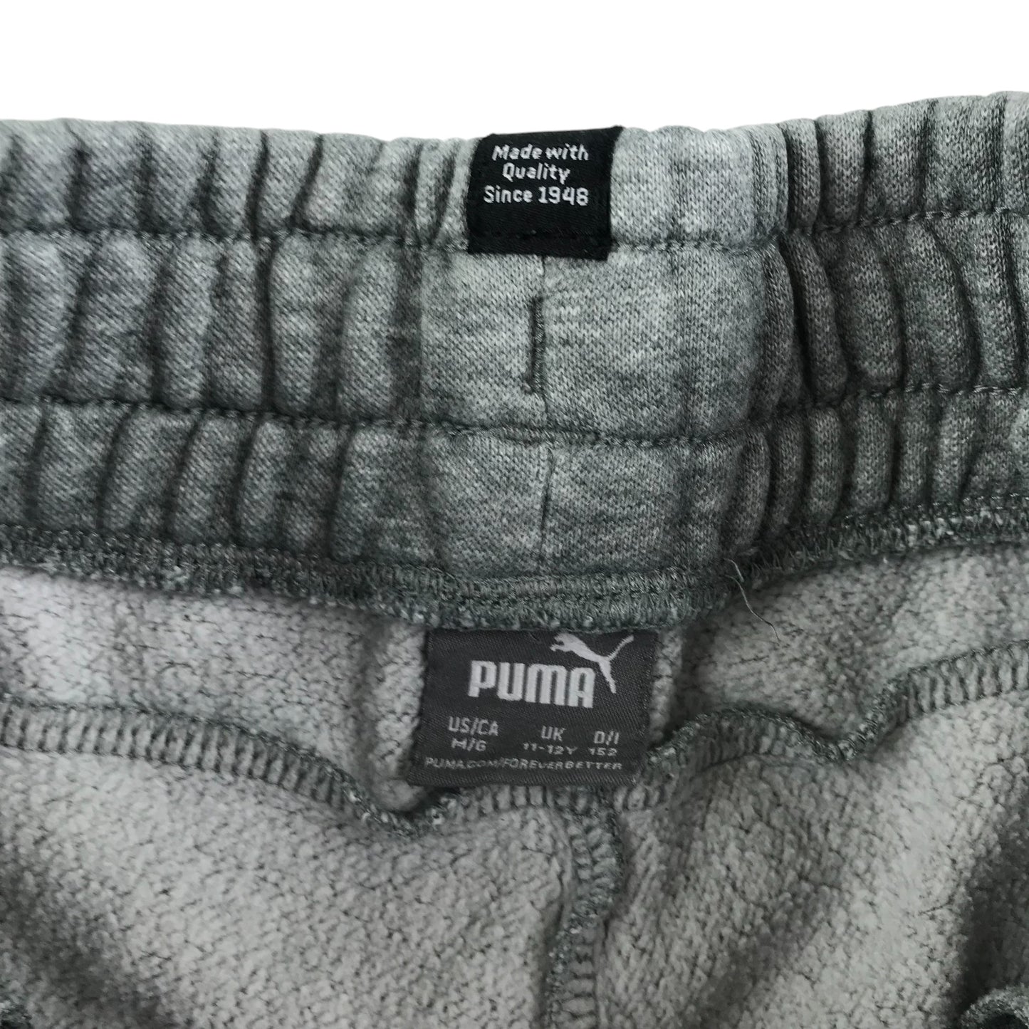 Puma joggers 11-12 years grey plain jersey with logo