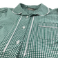 Green gingham with buttons school summer dress