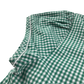 Green gingham with buttons school summer dress