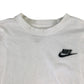 Nike t-shirt 11-12 years white plain long sleeve with black embroidered logo