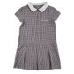 Burgundy gingham with zipper school summer dress