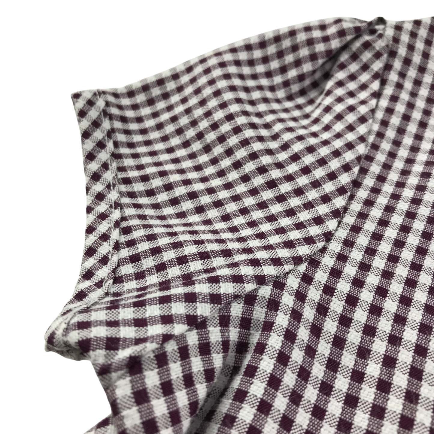 Burgundy gingham with zipper school summer dress