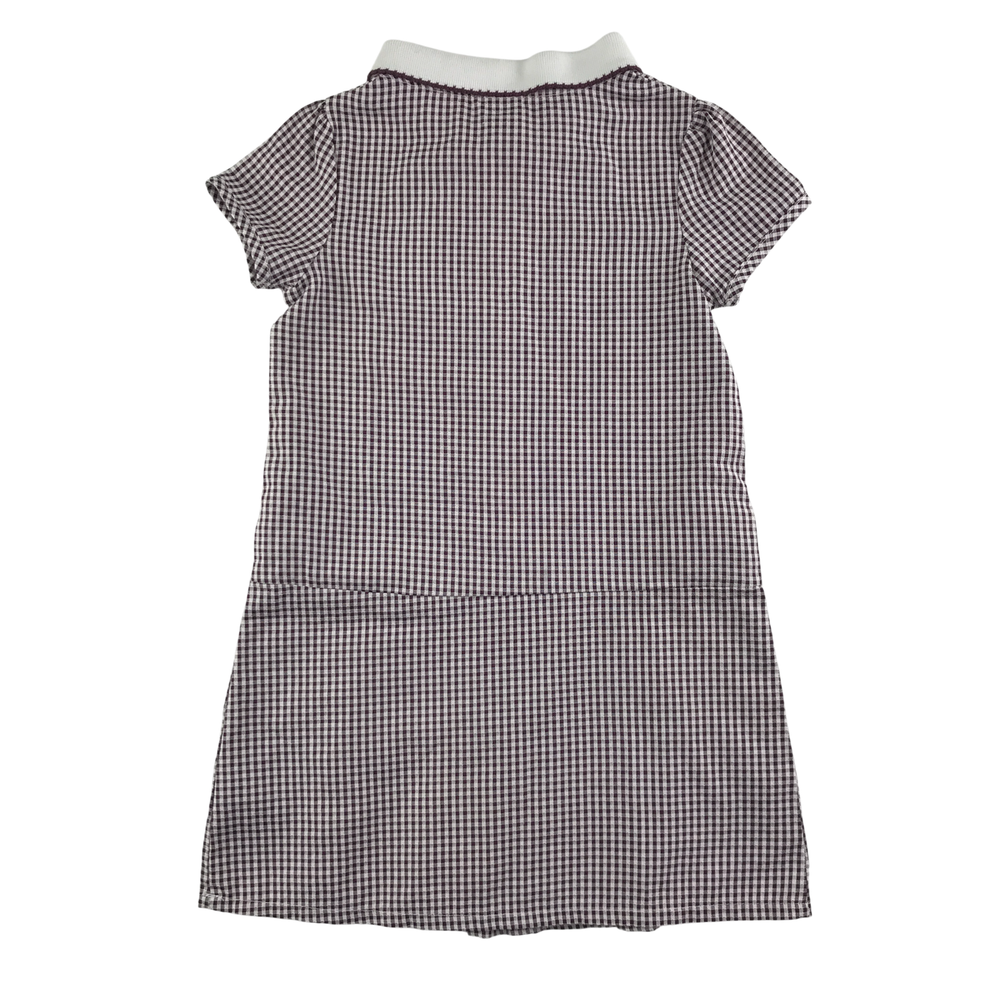 Burgundy gingham with zipper school summer dress