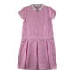 Pink gingham with zipper girls school summer dress