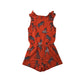 Next playsuit 4-5 years orangey red zebra print pattern organic cotton