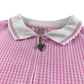 Pink gingham with zipper girls school summer dress