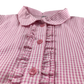 Pink gingham with belt school summer dress