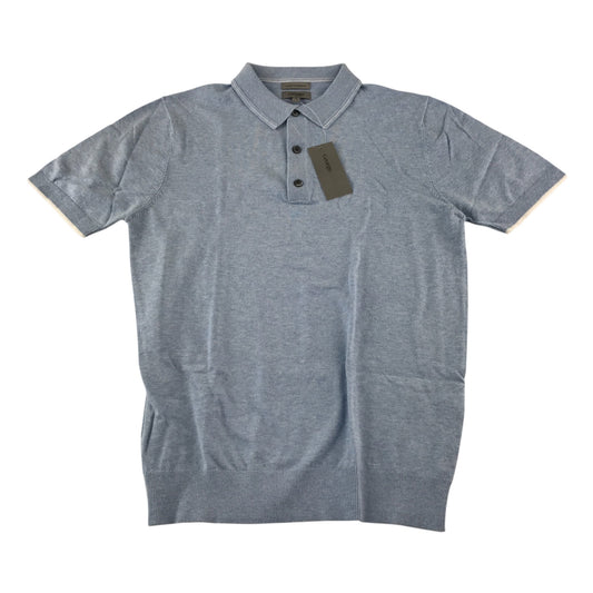 George polo shirt men's S light blue plain short sleeve