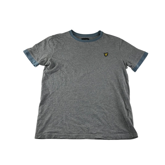 Lyle & Scott Junior t-shirt 12-13 years grey plain with embroidered logo cotton