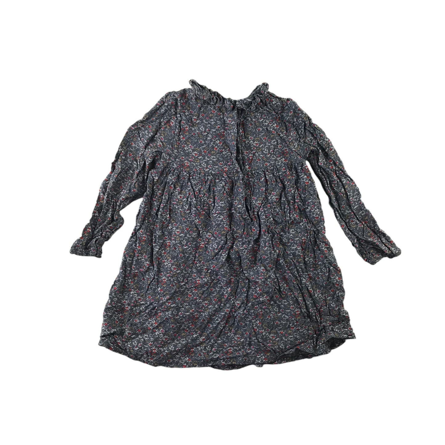 Next dress 4-5 years blue floral long sleeve blouse