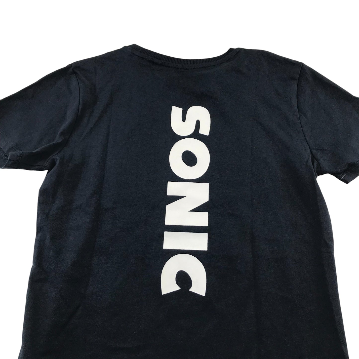 Next t-shirt 7-8 years navy Sonic the Hedgehog print short sleeve cotton