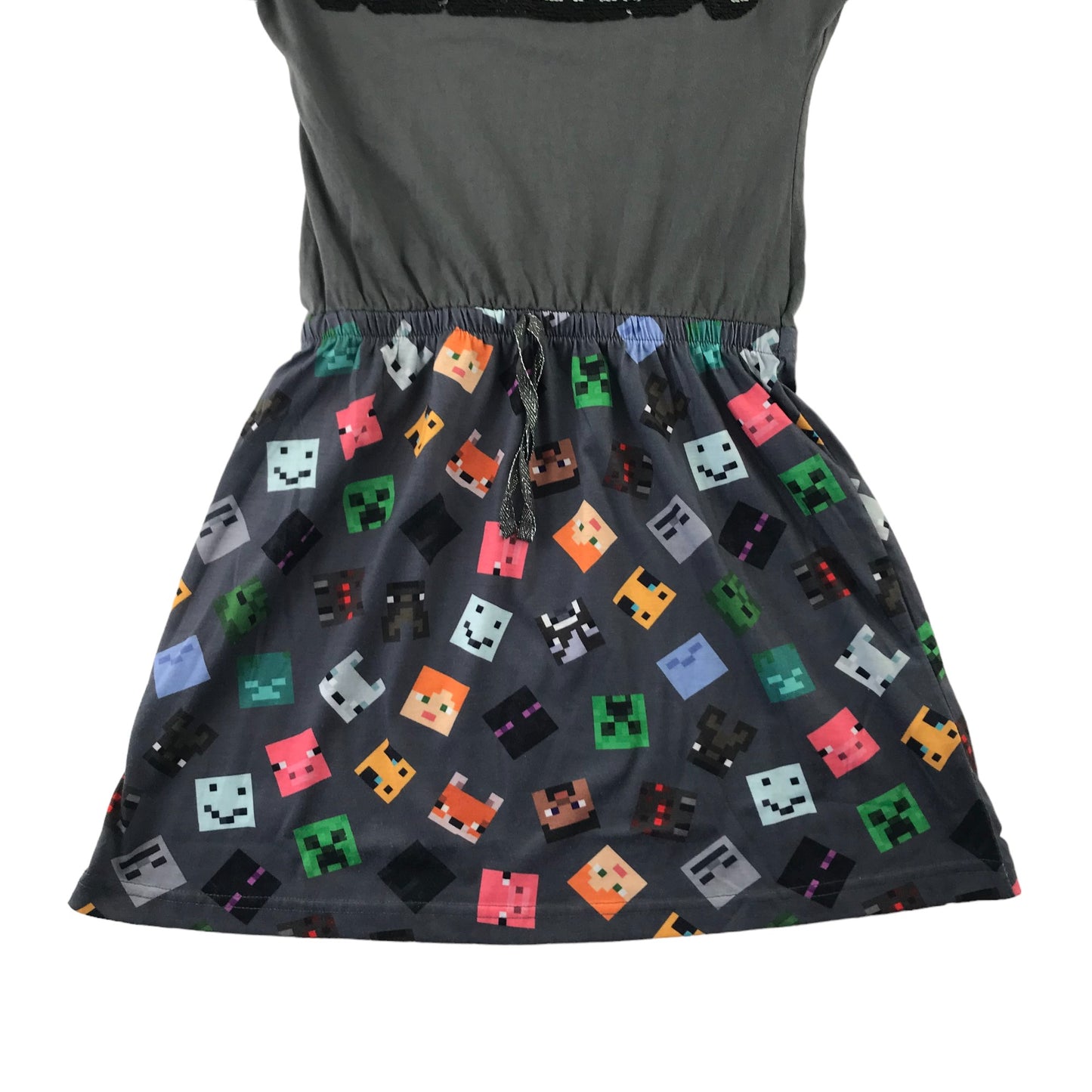 Character.com dress 10 years grey Minecraft sequin and print t-shirt