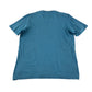 Adidas t-shirt men's M blue plain with white embroidered logo cotton