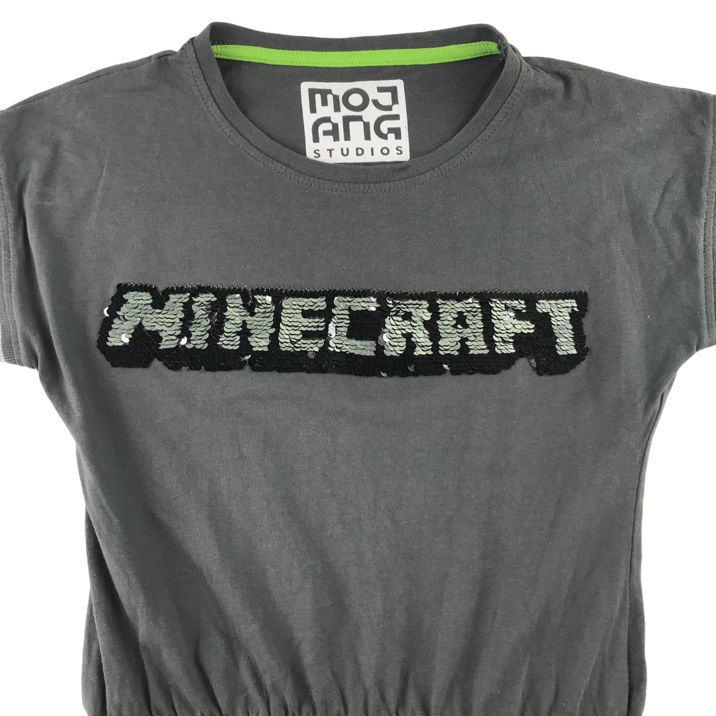 Character.com dress 10 years grey Minecraft sequin and print t-shirt