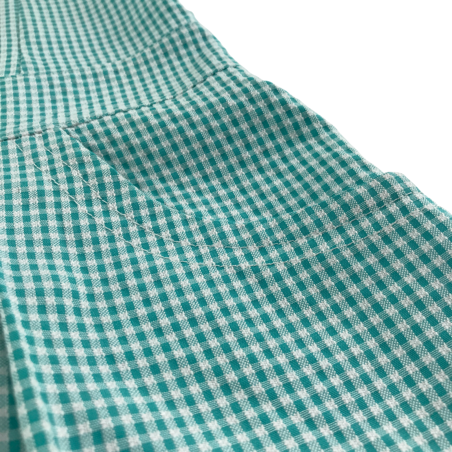 Mint gingham with zipper school summer dress
