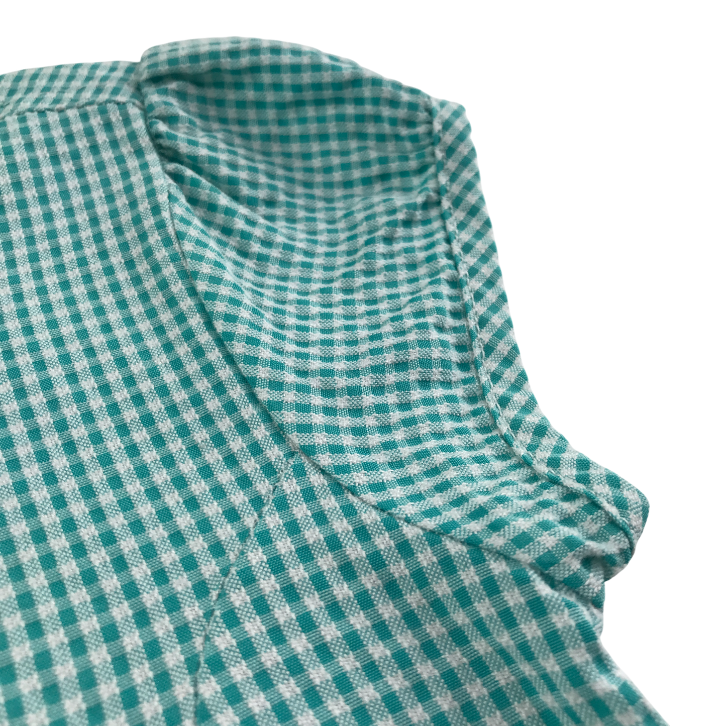 Mint gingham with zipper school summer dress