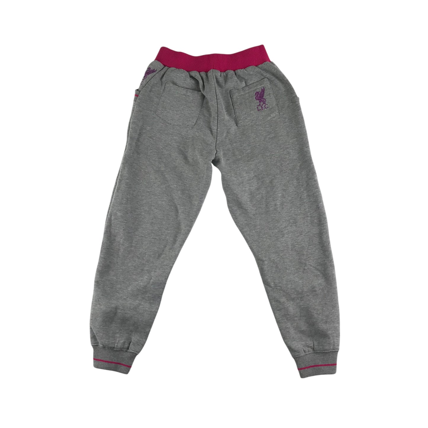 Kop Kids Liverpool FC joggers 5-6 years grey with pink elasticated waistband