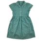 Mint gingham with buttons school summer dress