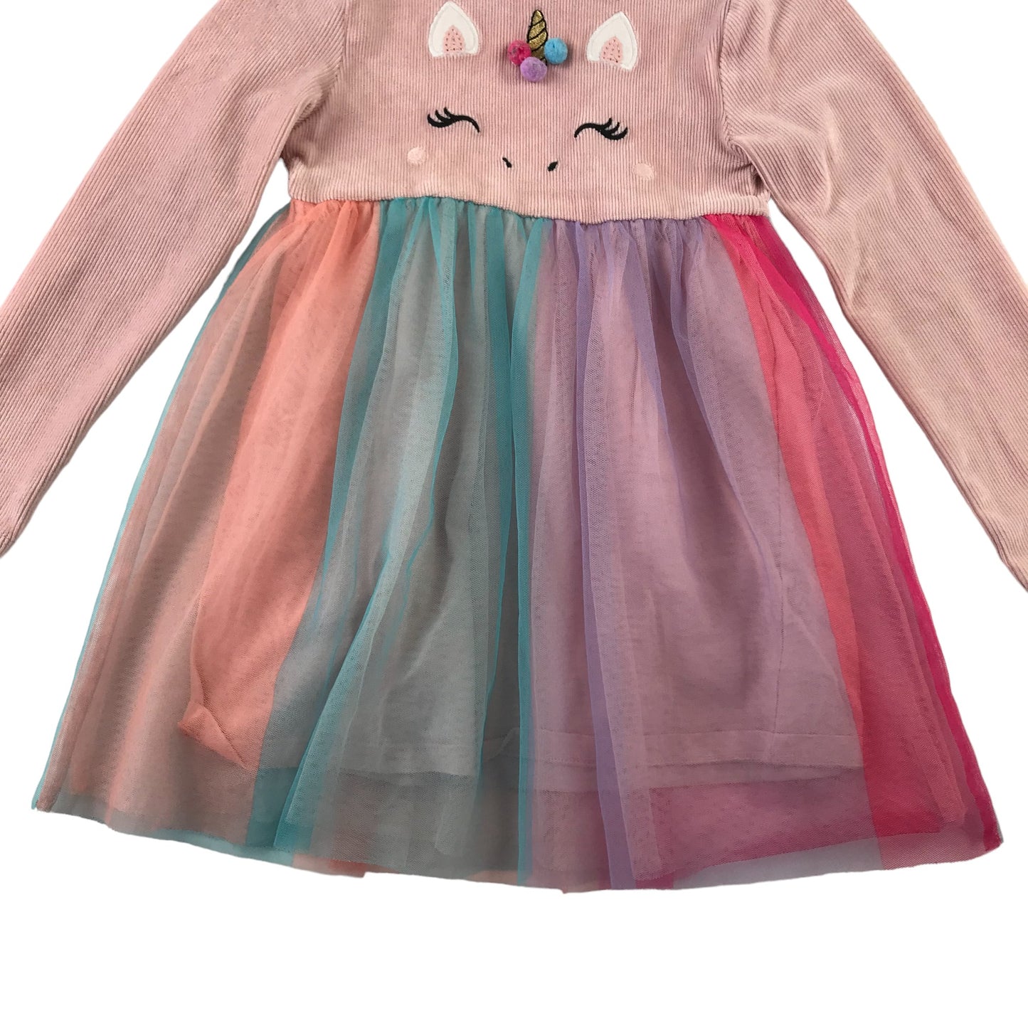 F&F dress 4-5 years pink unicorn pastel tulle skirt