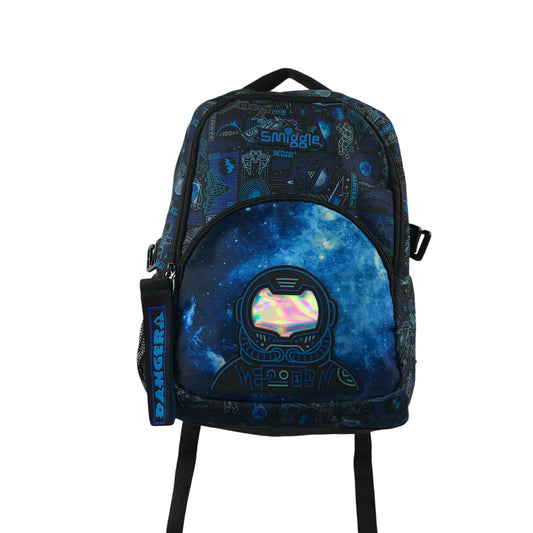 Smiggle School Bag blue and black astronaut space theme