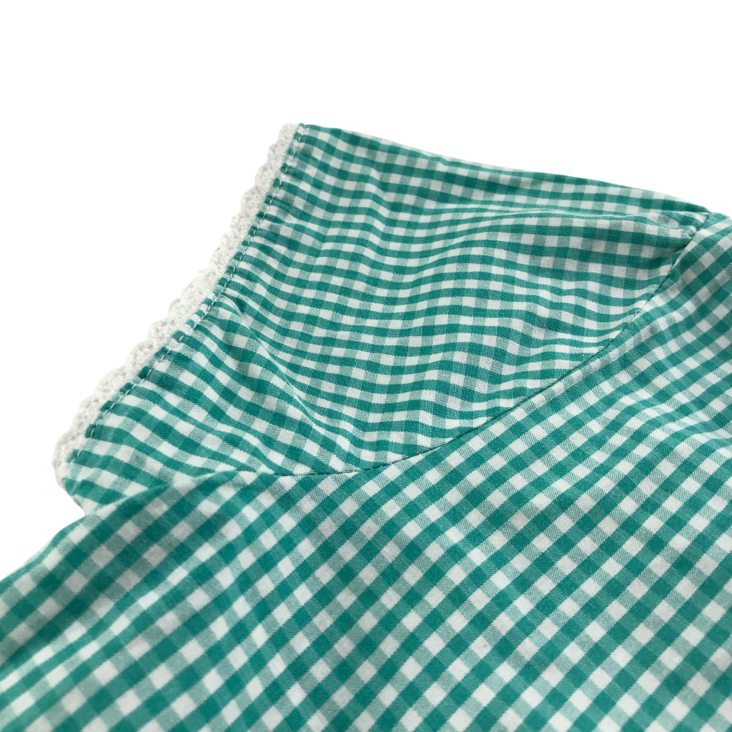 Mint gingham with buttons school summer dress