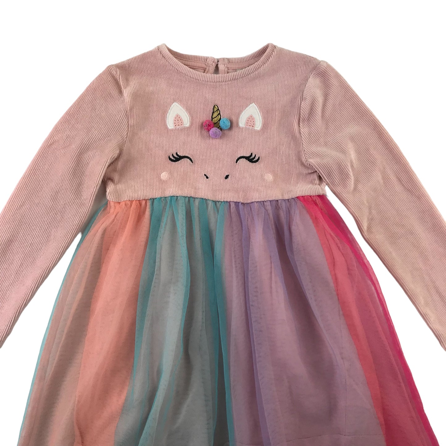 F&F dress 4-5 years pink unicorn pastel tulle skirt