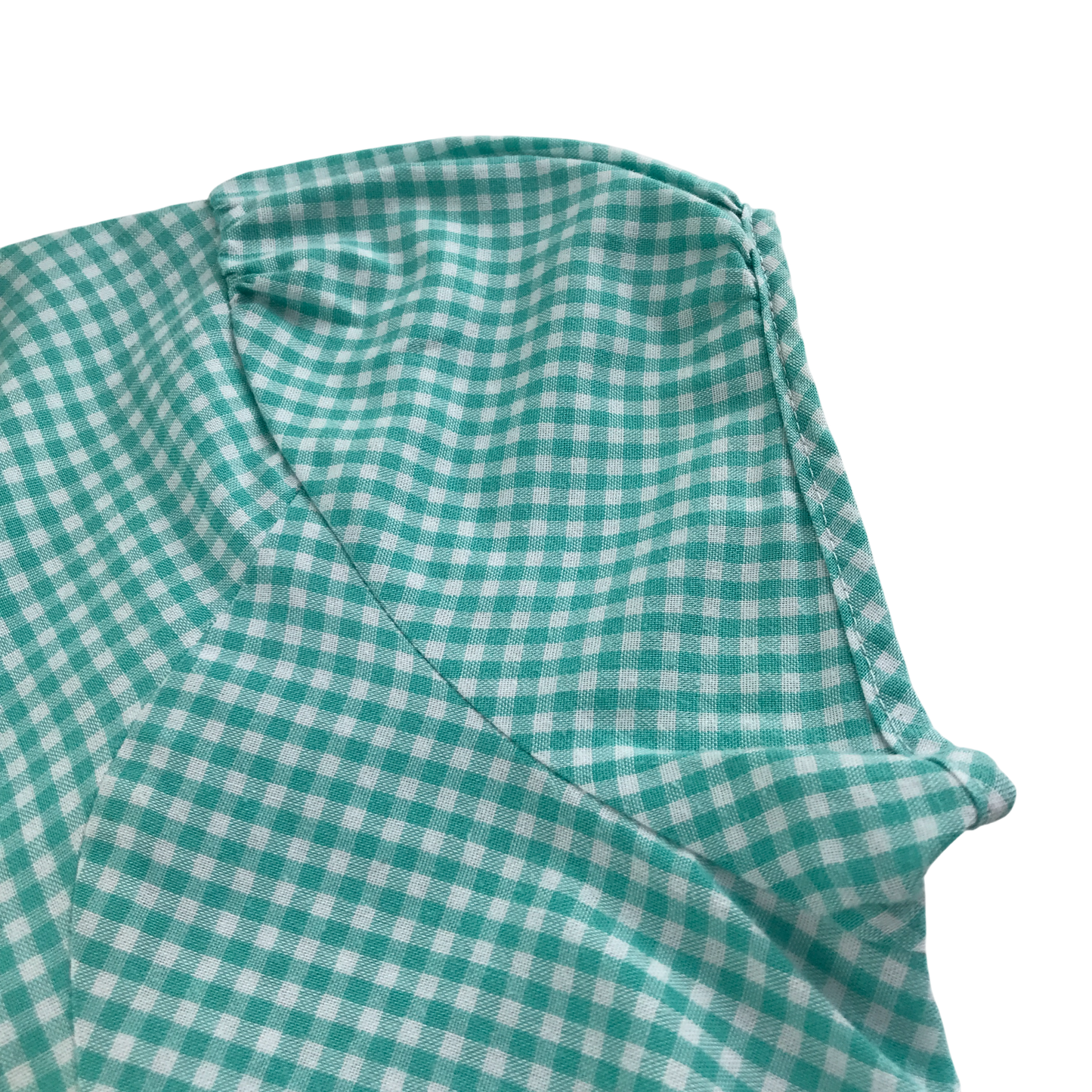 Mint gingham drop waist school summer dress