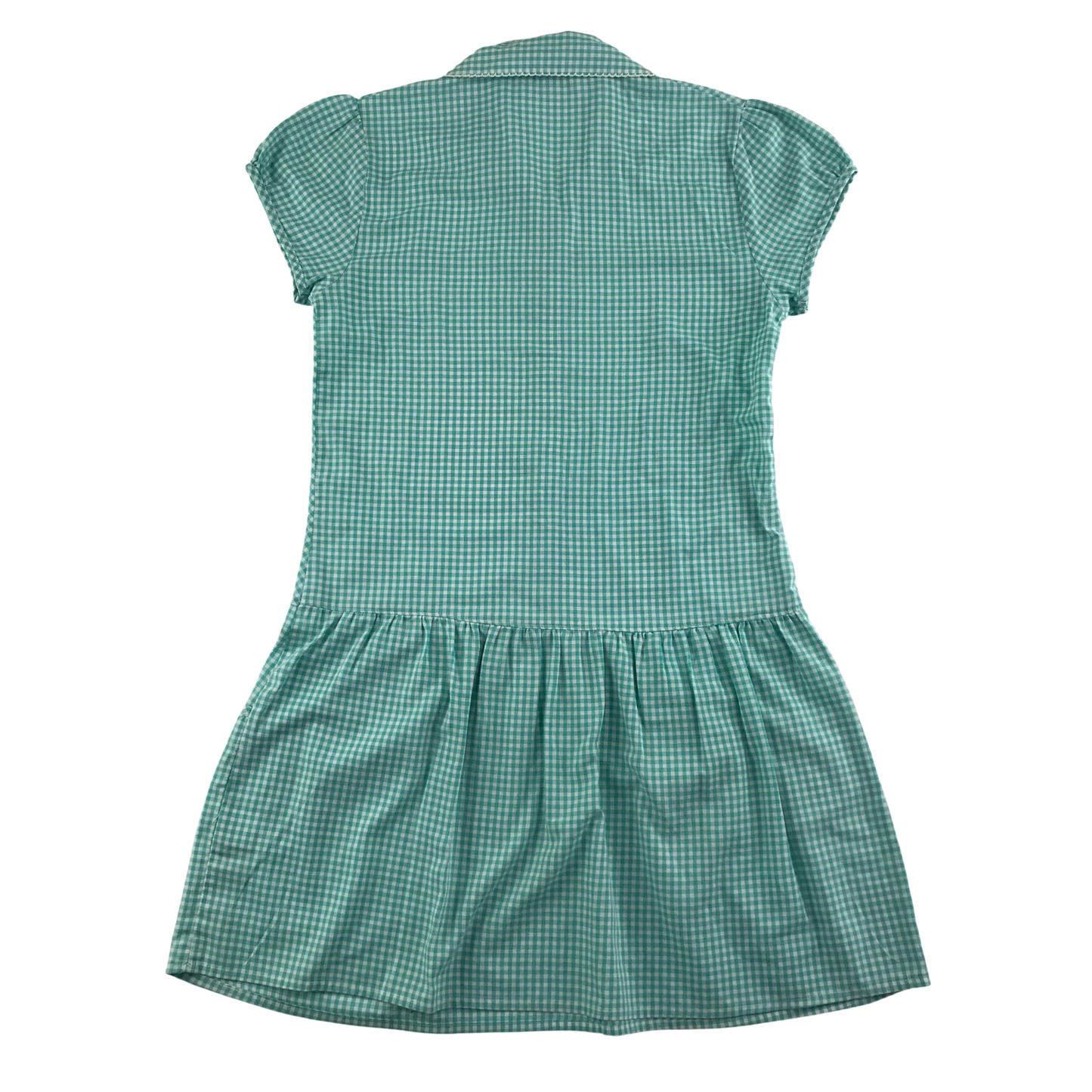 Mint gingham drop waist school summer dress