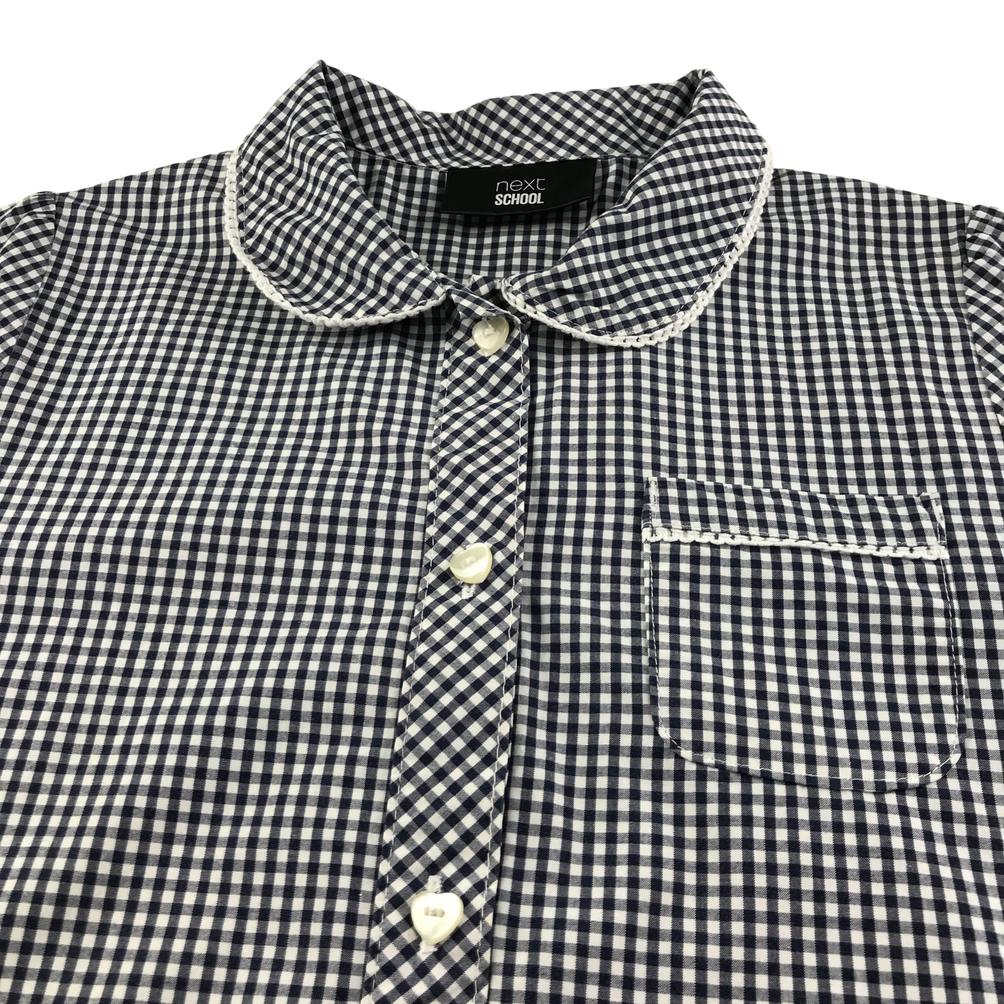 Black gingham drop waist school summer dress